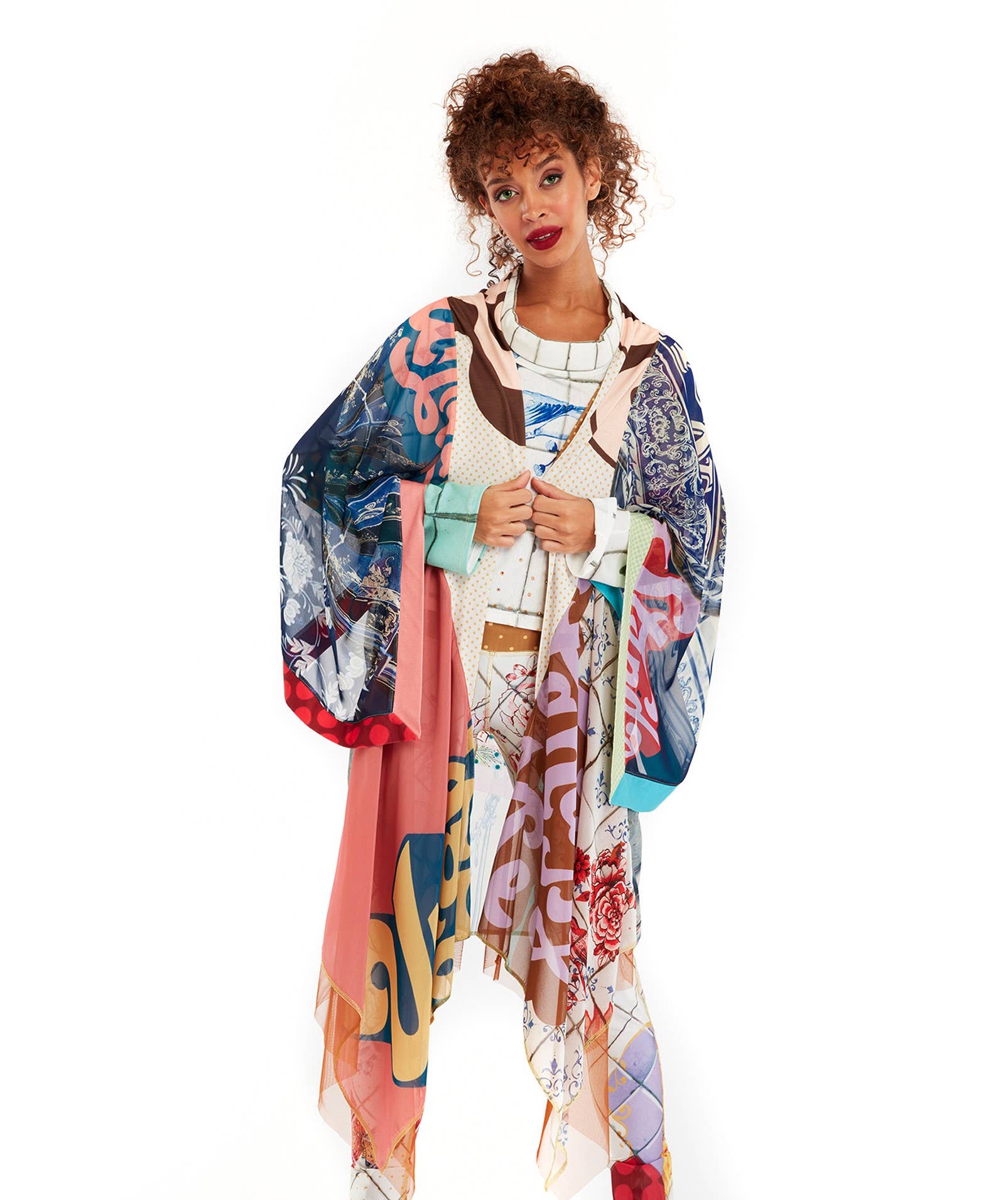 IPNG Design - Wholesale Kimono - Women's - Kimono Cardigan - Ocean Washed Tiles
