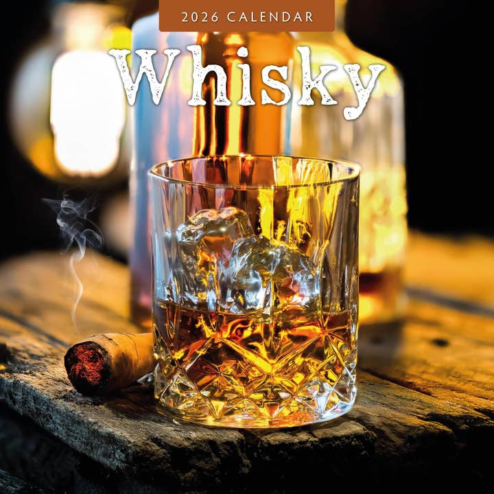 Red Robin 2026 Whisky Monthly Wall Calendar for wholesale by MiddleGift