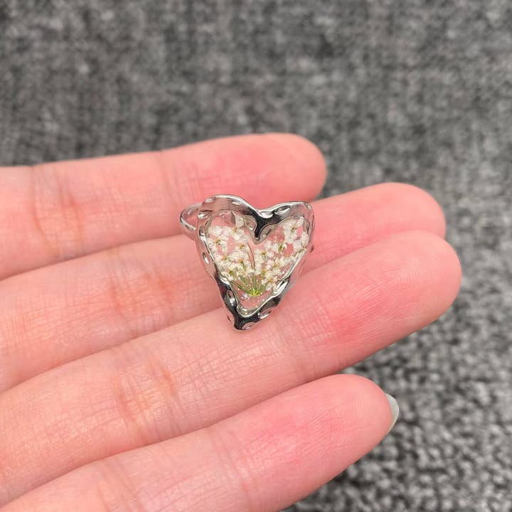 Mio Queena - Wholesale Cocktail/Statement Ring - 18K Gold Plated S.Steel Floral Adjustable Rings - PDF/FGS3