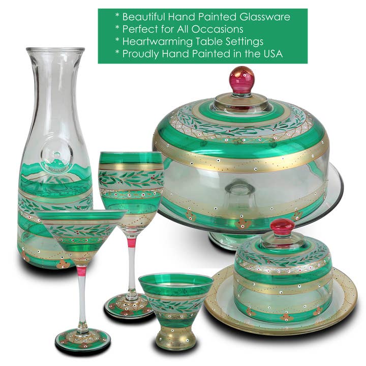 Golden Hill Studio - Wholesale Cocktail/Liquor Glass - Moroccan Mosaic Garland Christmas Margarita Glasses4