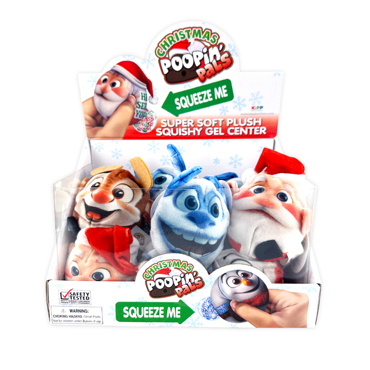 Novelty Brands - Wholesale Squishy Toy - Kids & Baby - Christmas Plush Poopin Pal Toy Stocking Stuffer Assortment3