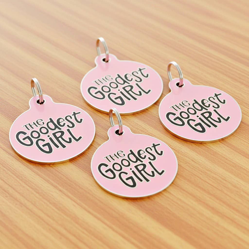 Bad Tags – Großhandel Haustiermarke – Katze/Hund – Personalisierter Hundemarkenanhänger mit scanbarem QR-Code – Goodest Girl8