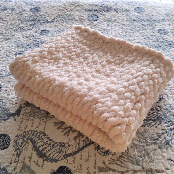 Outer Banks Treasure - Wholesale Bedding Blanket - Kids & Baby - Chunky Knit Handmade Toddler and Baby Blankets Solid Colors11