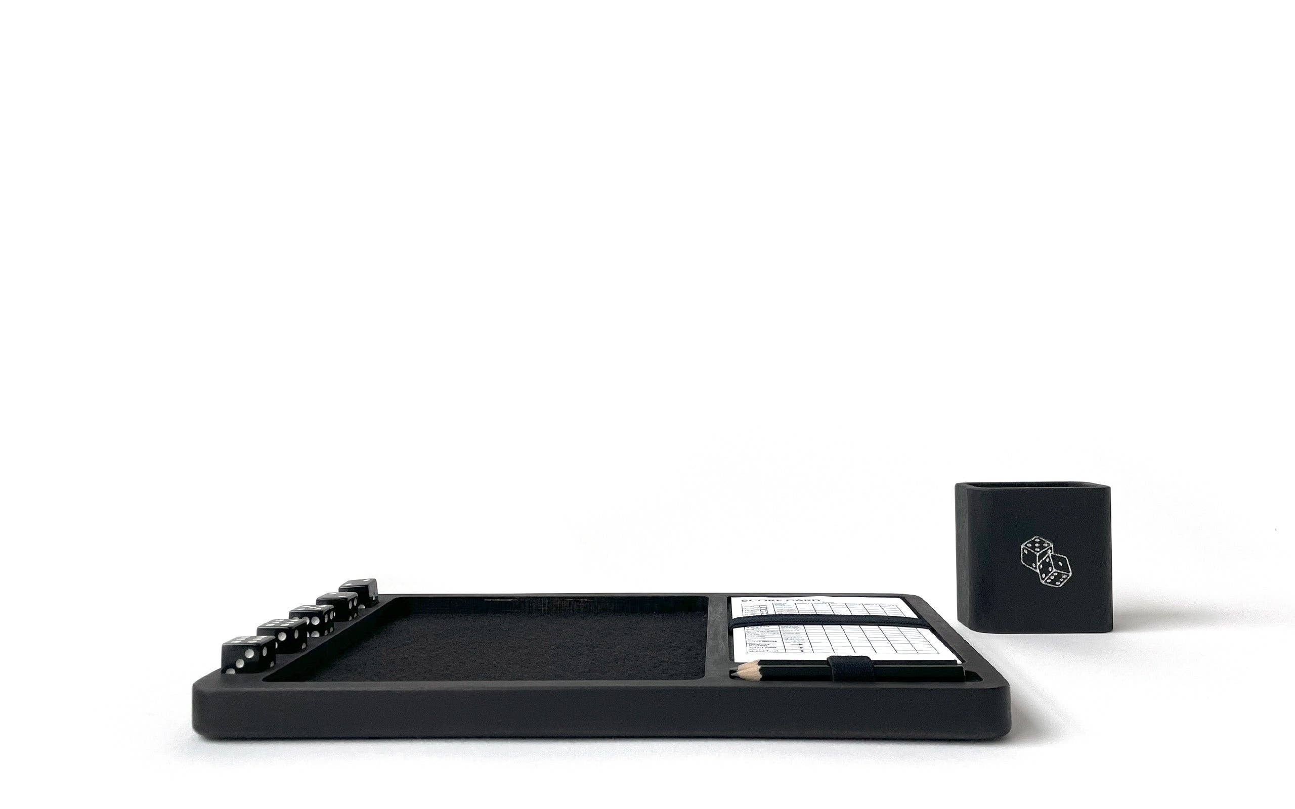 Fire Road - Vente Dé - Plateau à Dés Classique – Plateau en Bois & Plateau en Feutre pour Yahtzee6