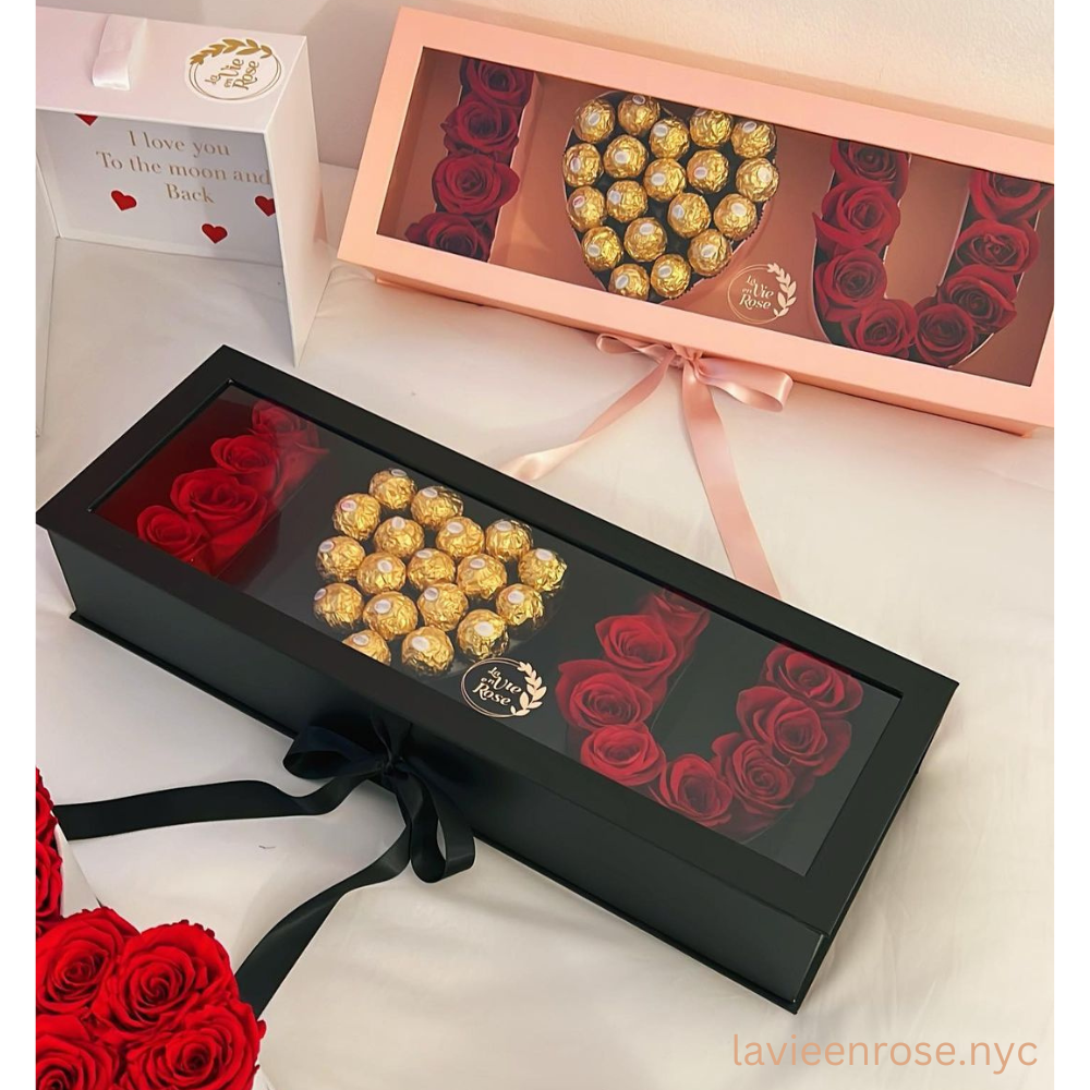 UNIKPACKAGING – wholesale Gift box – I Love U" Box with Clear Top, Plastic Liner & Ribbon2