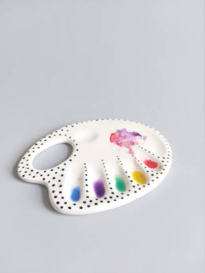 Ceramic palette, Ceramic Artists Palette, Watercolor palette for wholesale by Muddy Ceramic Limited