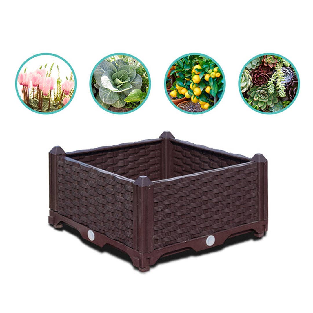 SOGA International Pty Ltd - Wholesale Planter Box - SOGA 2X 120cm Raised Planter Box Vegetable Herb Flower Outdoor Plastic Plants Garden Bed Deepen3