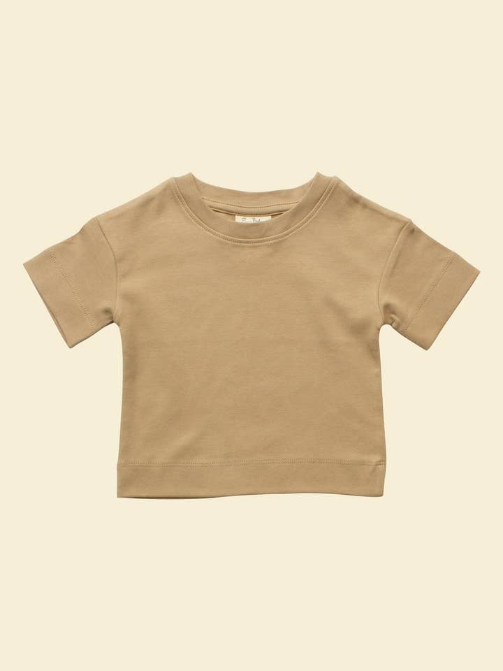 Short-sleeve tee - Sand | Organic for wholesale by Ziwi Baby