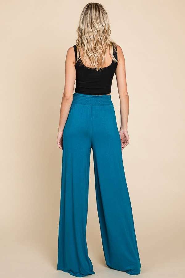 Culture Code - Wholesale Pants - Women's - CAP1848 - SMOCKING WAIST WIDE POCKET PANTS5