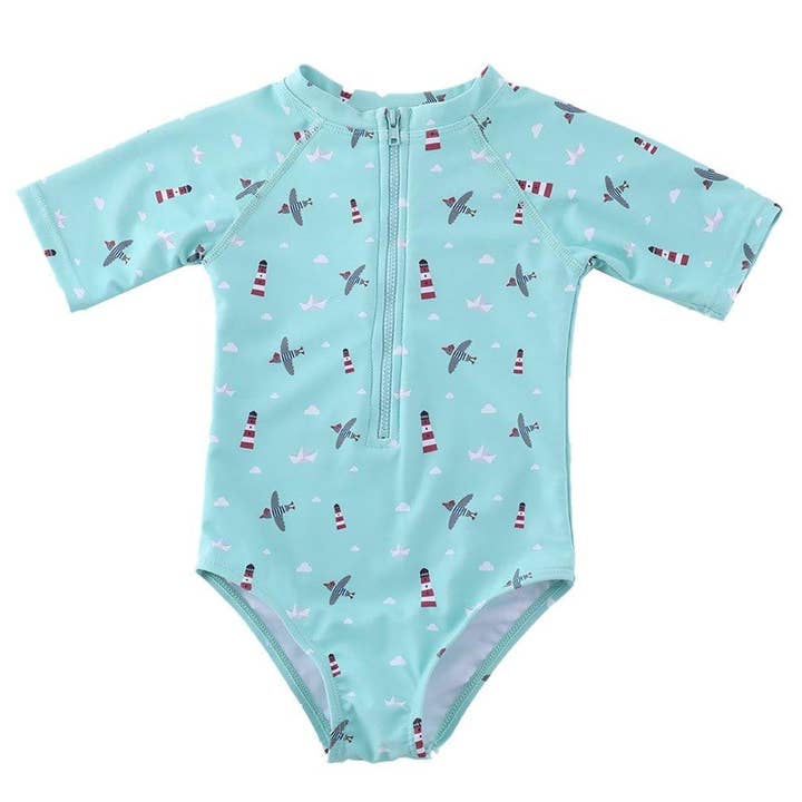 Tutete lighthouse badpak met rits aan de voorkant M voor wholesale door Tutete