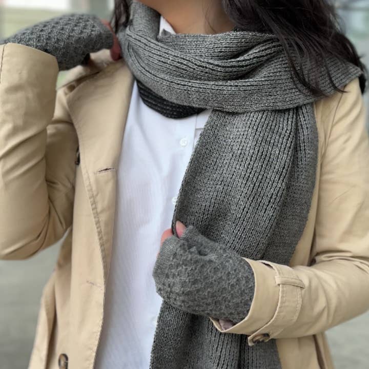 TINKU - Celebrating Bolivian Heritage - Vendita all'ingrosso Stola - Donna - Sciarpa bifacciale 100% BABY ALPACA (YANANTIN) dalla Bolivia 4