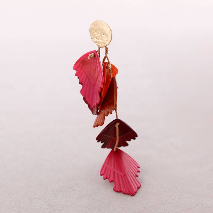 Dangling Leaf Resin Earrings for wholesale by Sonata
