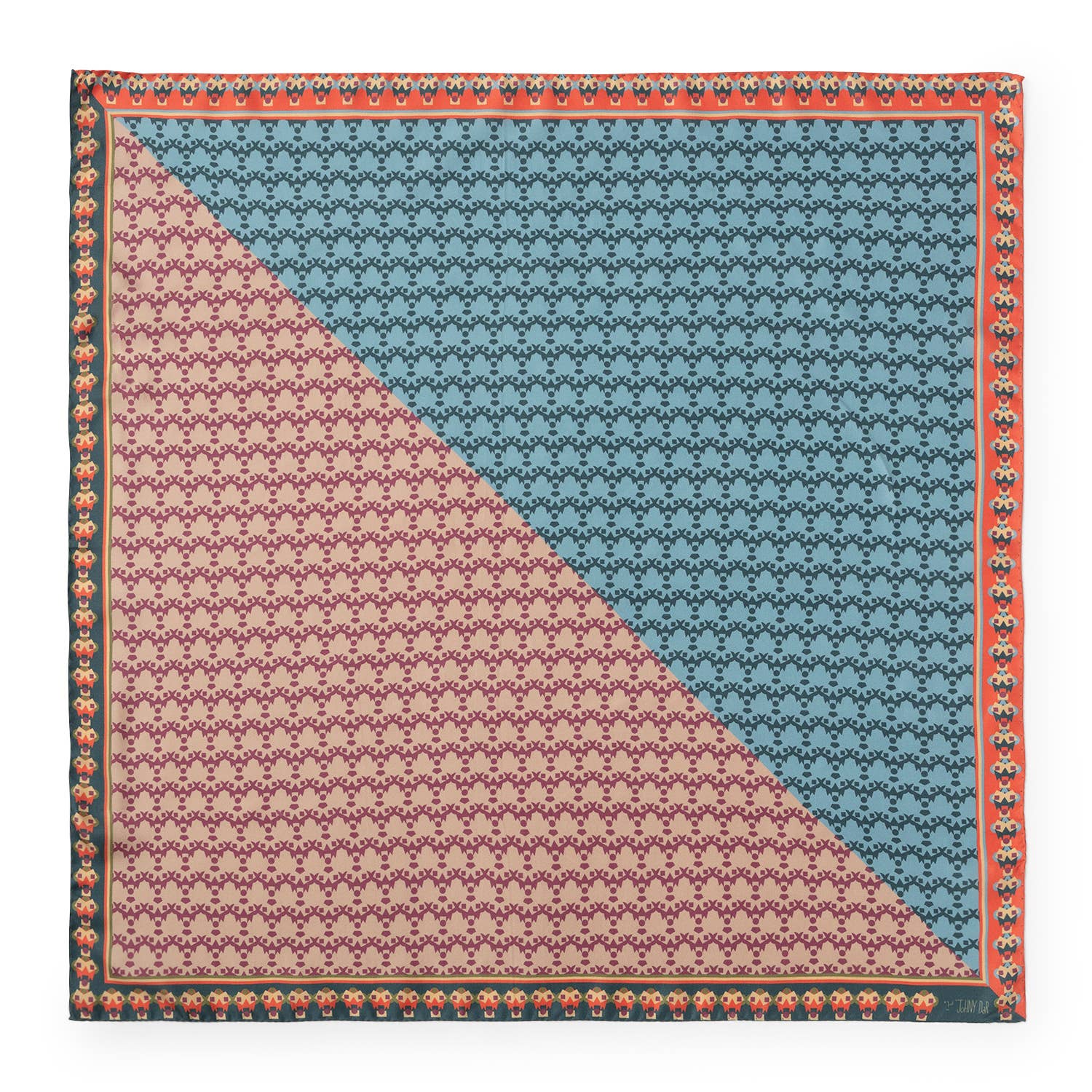 Johny Dar - Vendita all'ingrosso Sciarpa - Donna - Foulard di seta con stampa originale Johny Dar1