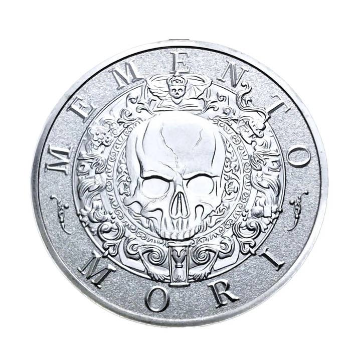 Memento Mori Carpe Diem Commemorative Challenge Charm for wholesale by Blinkee.com, LLC