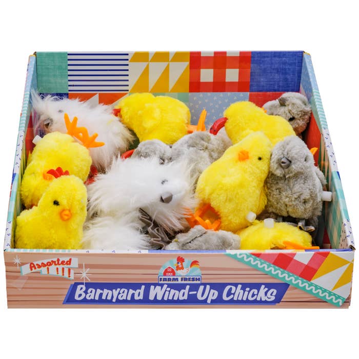 Toysmith - Wholesale Toy Set - Kids - Farm Fresh Barnyard Wind-Up Chicks, Spring, Easter