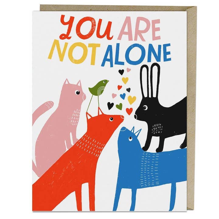 Lisa Congdon You Are Not Alone Card for wholesale by Hachette Book Group