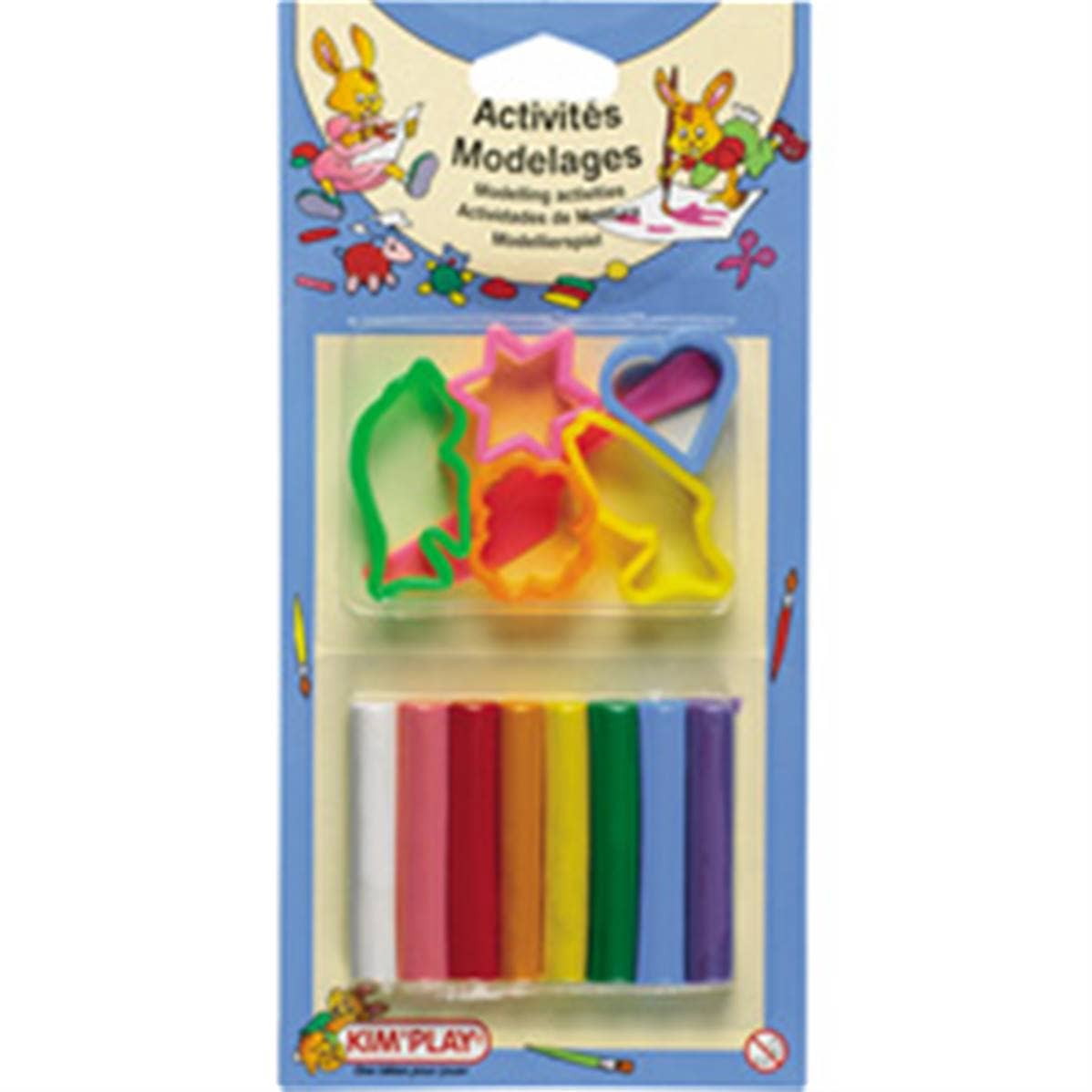 TSJJ - Wholesale Putty/slijm - Kinderen - Modelleerklei met snijvormpjes in blisterverpakking0