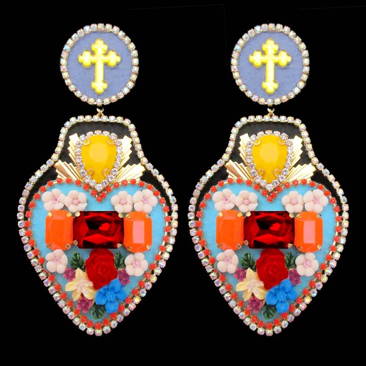 Majestic Blue boucles d'oreilles - bijoux haut de gamme pour la vente par Mouchkine Jewelry