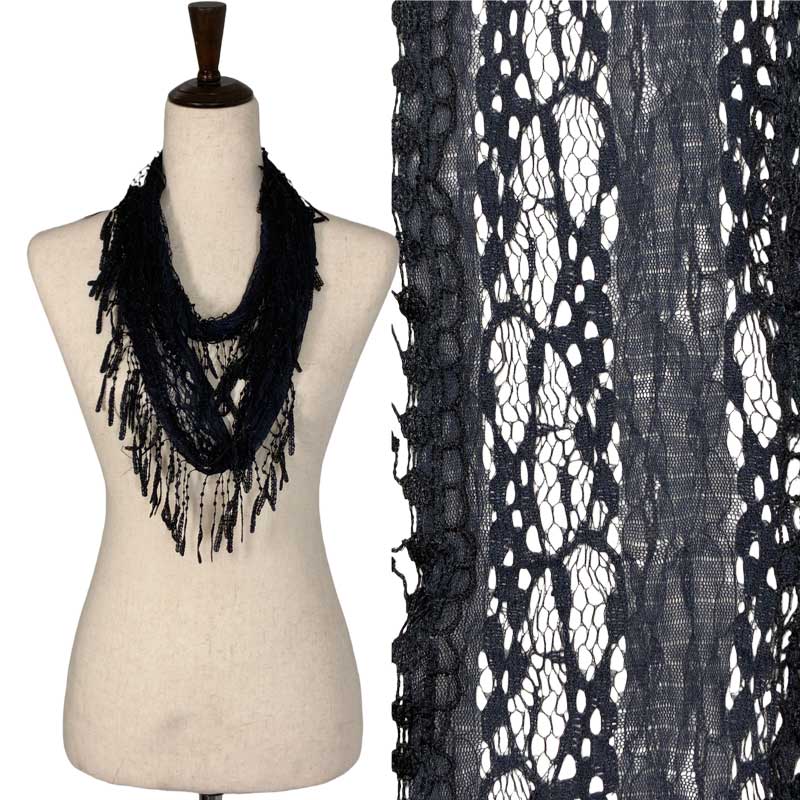 The Magic Scarf Company - Wholesale Sjaal - Dames - 7777 - Victoriaanse kanten overloopsjaals28