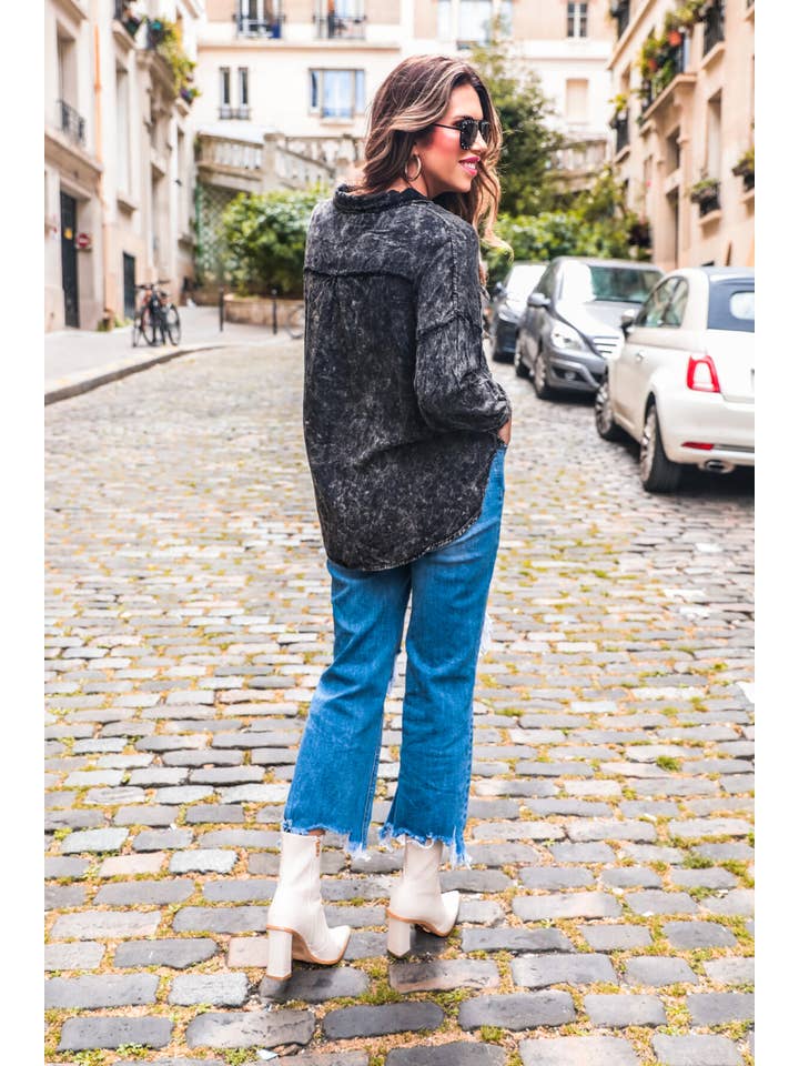 Jess Lea - Wholesale Button Down Shirt - Women's - Dean Button Up Top13