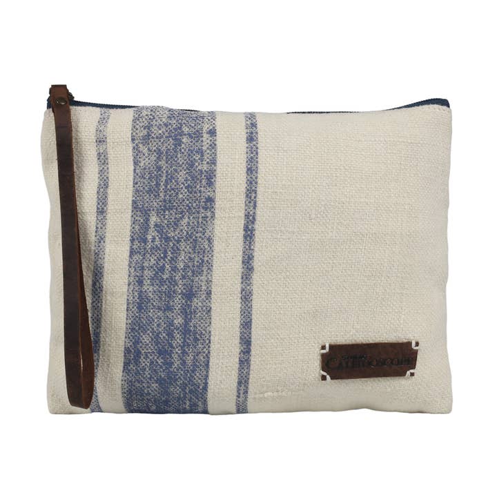 Pochette à bracelet en jute Borde pour la vente par STUDIO CALEIDOSCOPE