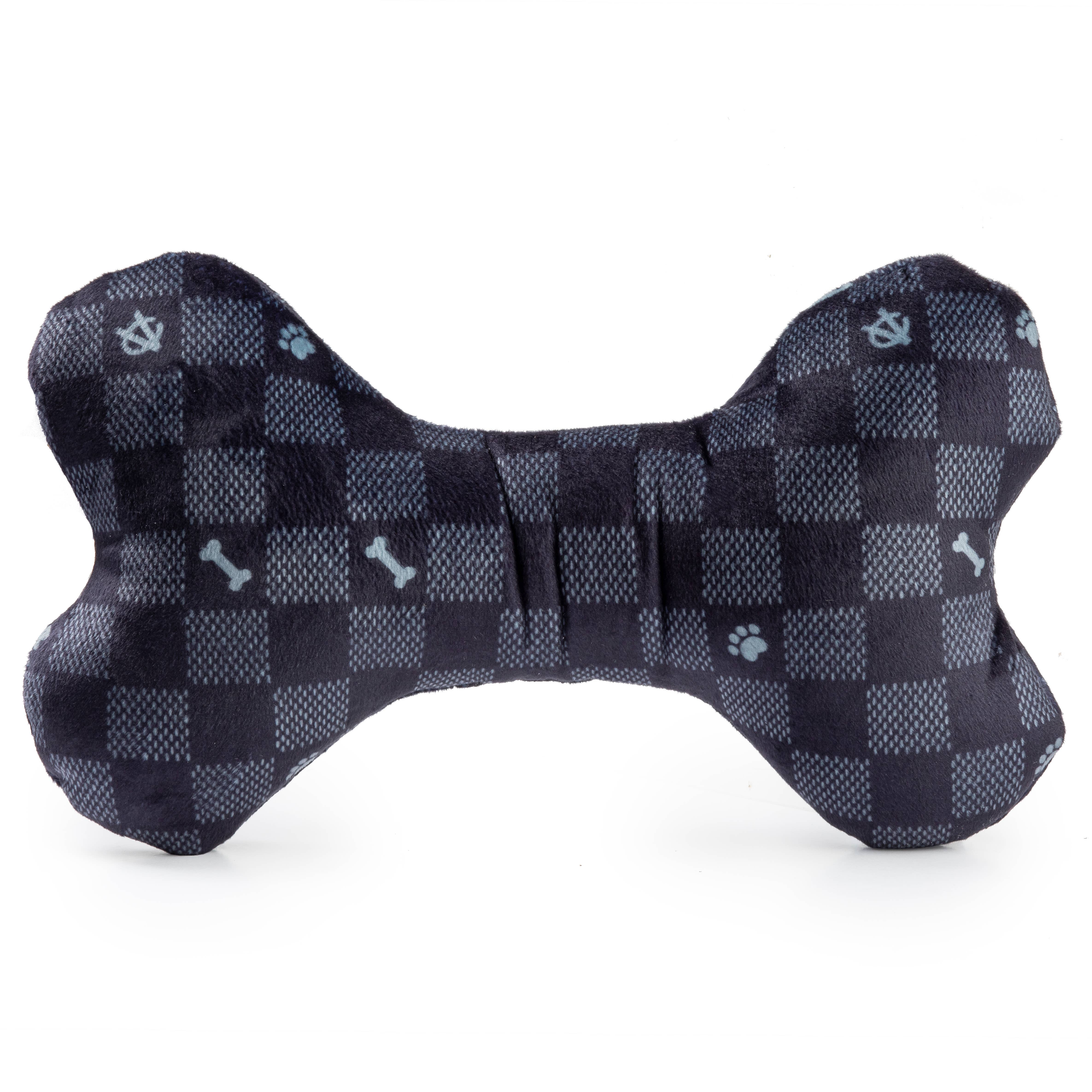 Haute Diggity Dog - Wholesale Piepspeeltje - Hond - Black Checker Chewy Vuiton Bone Squeaker hondenspeelgoed6