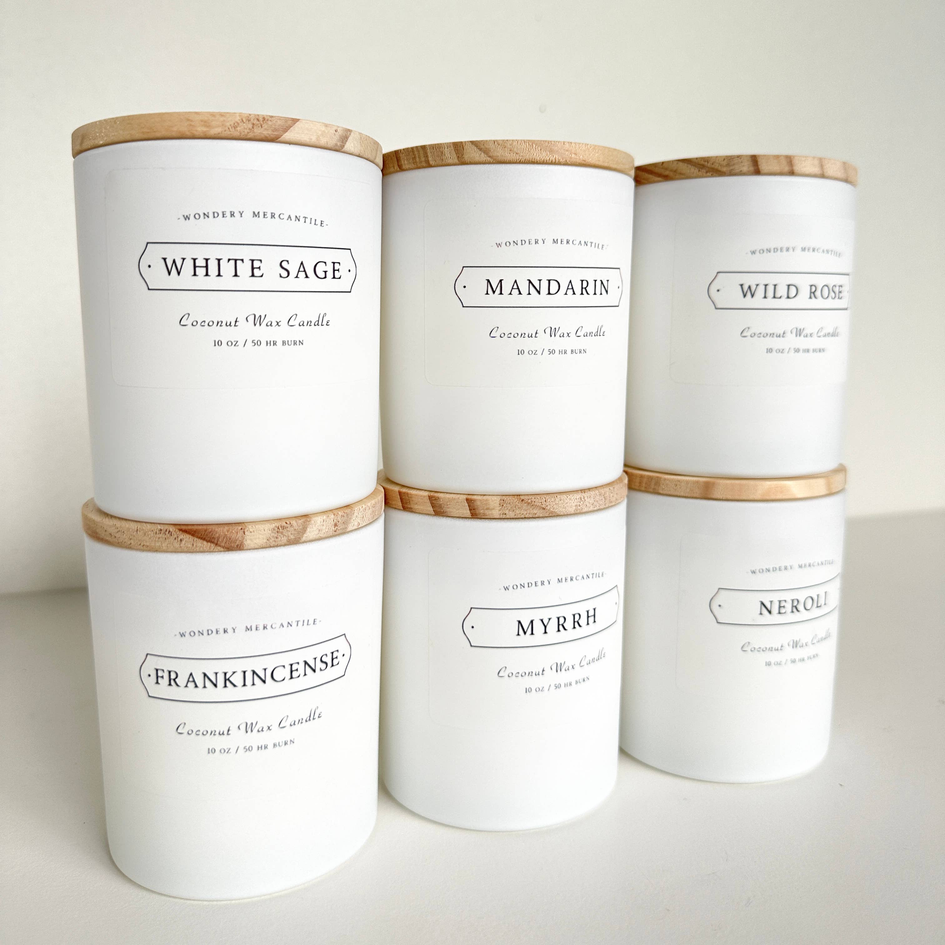 Wondery Mercantile - Wholesale Jar/Filled Candle - Mandarin Luxury Coconut Wax Candle | Citrus, Champaca2