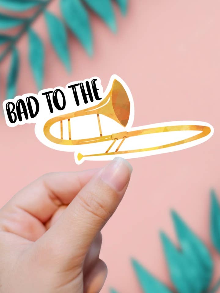 Bad To The (Trom)Bone Sticker for wholesale by EnchantingSunshine