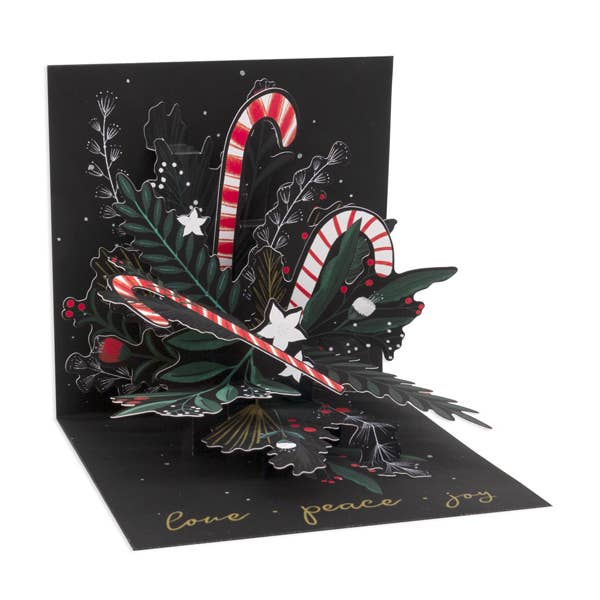 Candy Cane Bouquet Christmas Pop-Up Card for wholesale by Up With Paper