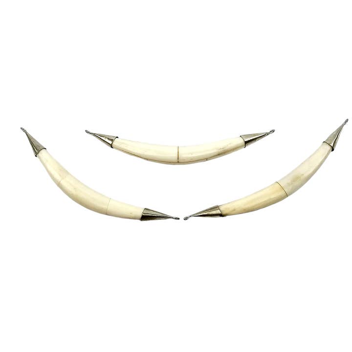 Jewelers Paradise - Wholesale Individual Charm/Pendant - Bone Sideways 6 inch Pendant - You Choose Color and Finish5