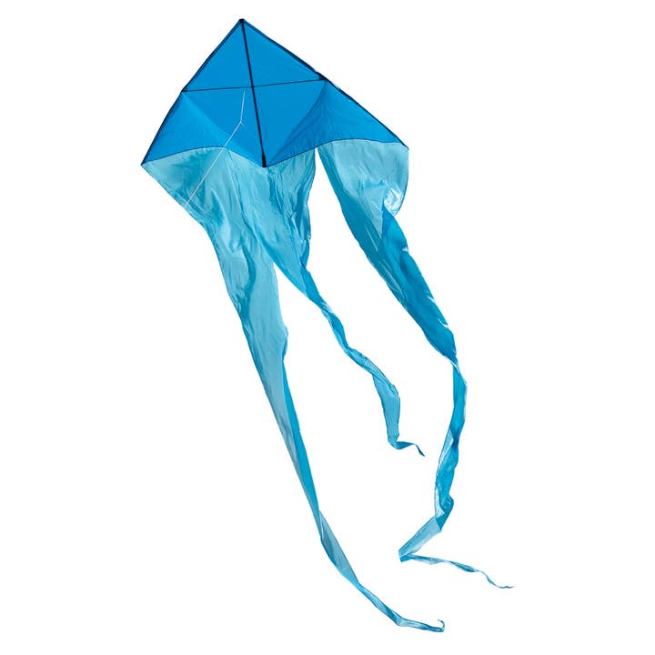 In the Breeze, LLC. - Wholesale Kite - Blue 77" Wave Delta Kite