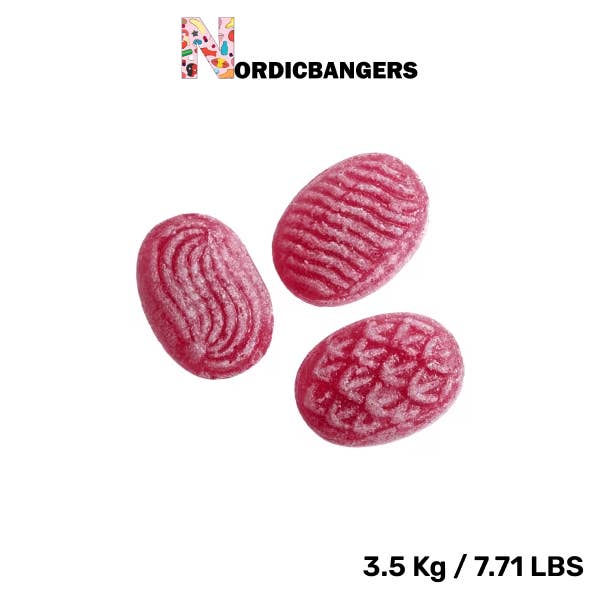 Nordicbangers - Swedish Candy Supply - Wholesale Hard Candy - Swedish Candy - Grahn's Hallonfilurer / Raspberry Caramels