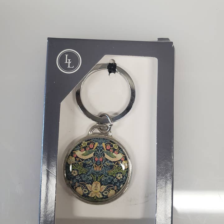 Lucy Lu Designs – wholesale Keychain – Unisex – Round William Morris Keys Drive Guest House Museum Nouveau