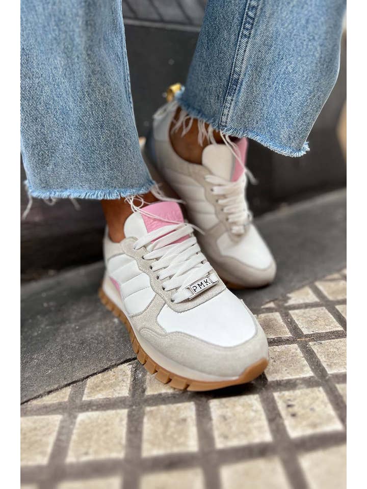 PMK SHOES - Wholesale Lifestyle Sneakers - Women's - Mule - Pink - Handmade Cow Leather Sneakers7