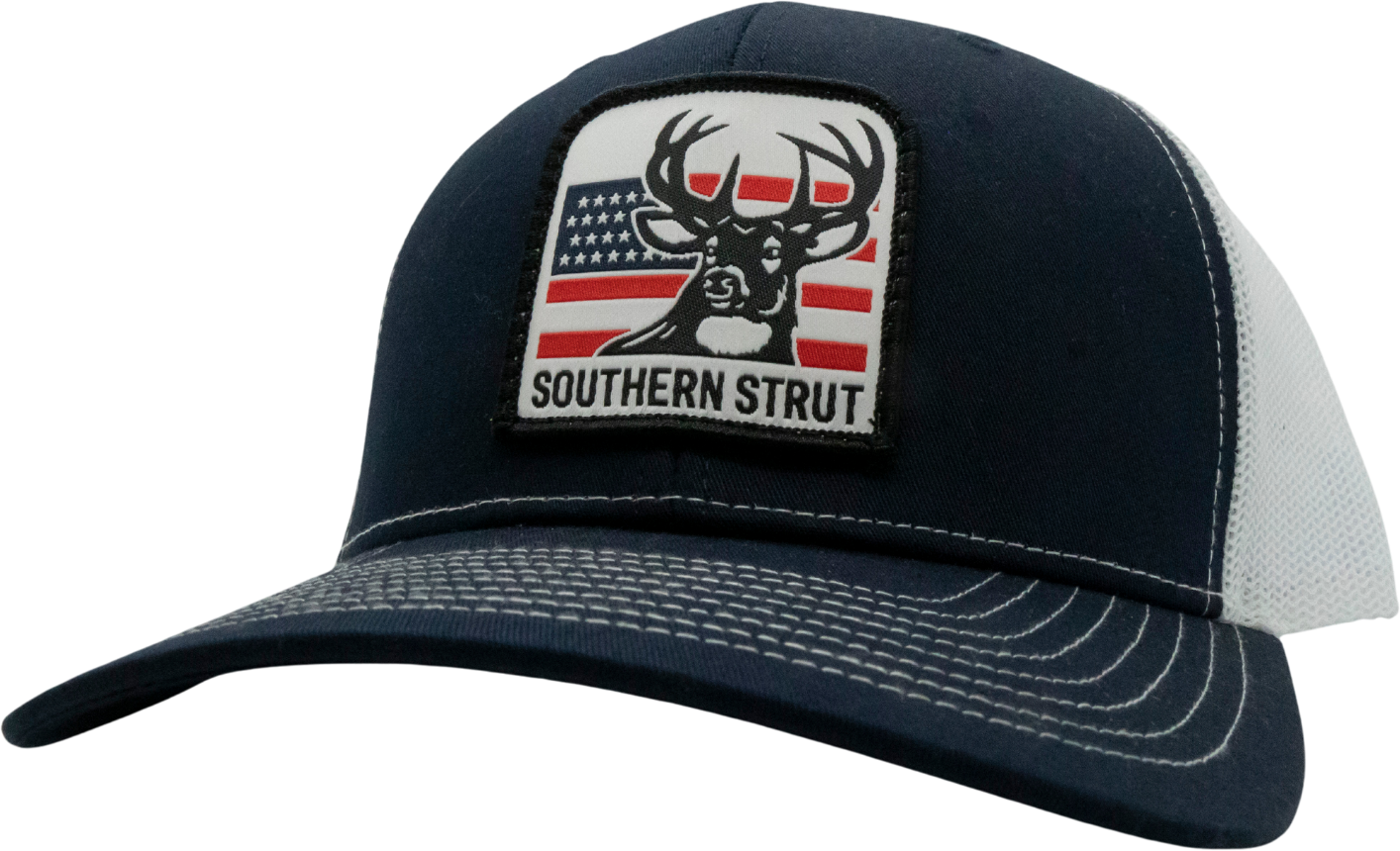 Southern Strut - Vente Casquette de camionneur – unisexe - Patch Trucker Tissé Cerf Américain - Casquette Sélectionnée à la Main à 10 $ !6