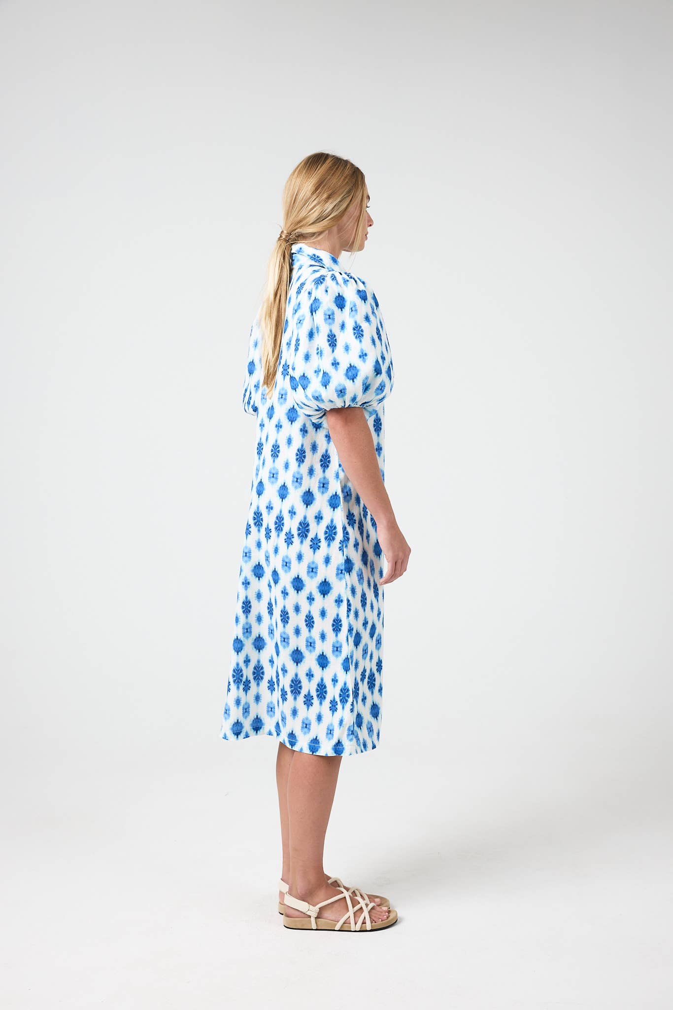 Angel Linen Dress - Hamptons Print for wholesale on Faire12