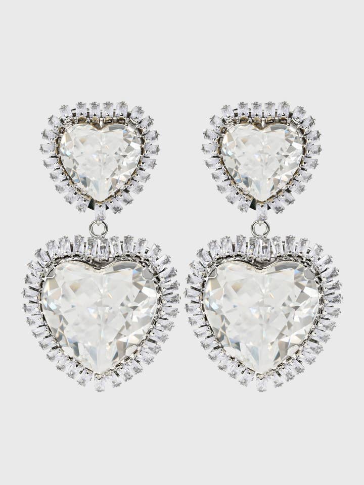 "Amore per sempre" - Fonkelende statement-oorclips met kristallen voor wholesale door Filippa Firenze