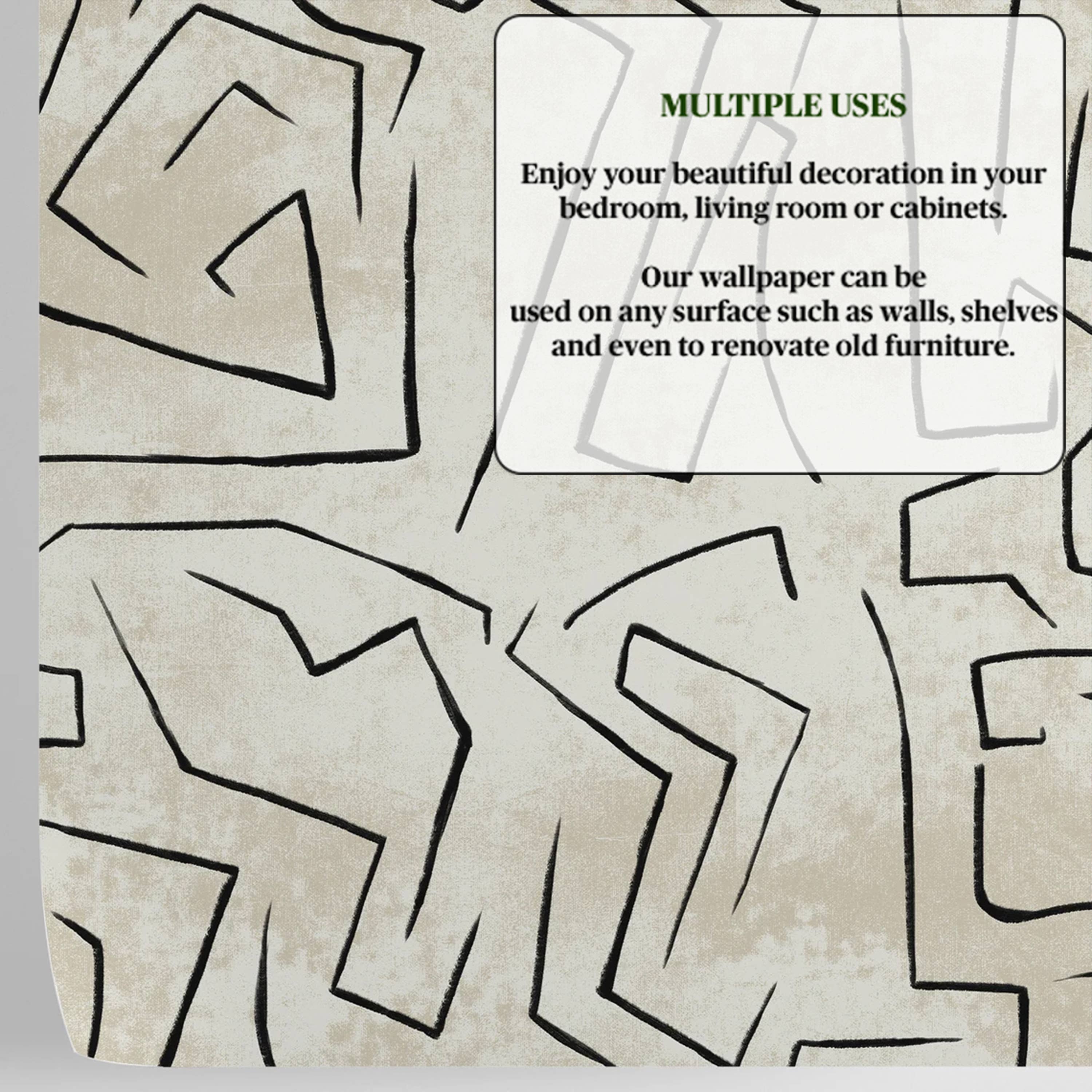 Wallpapers4Beginners - Vente Papier peint - Papier peint amovible au design minimaliste en tons neutres6