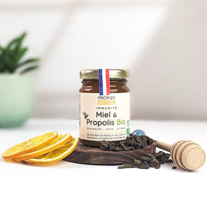 Propos'Nature - Venta al por mayor Suplementos/vitaminas para beber - Mezcla Inmunidad Bio - Miel Propóleo Tomillo Limón - 125g