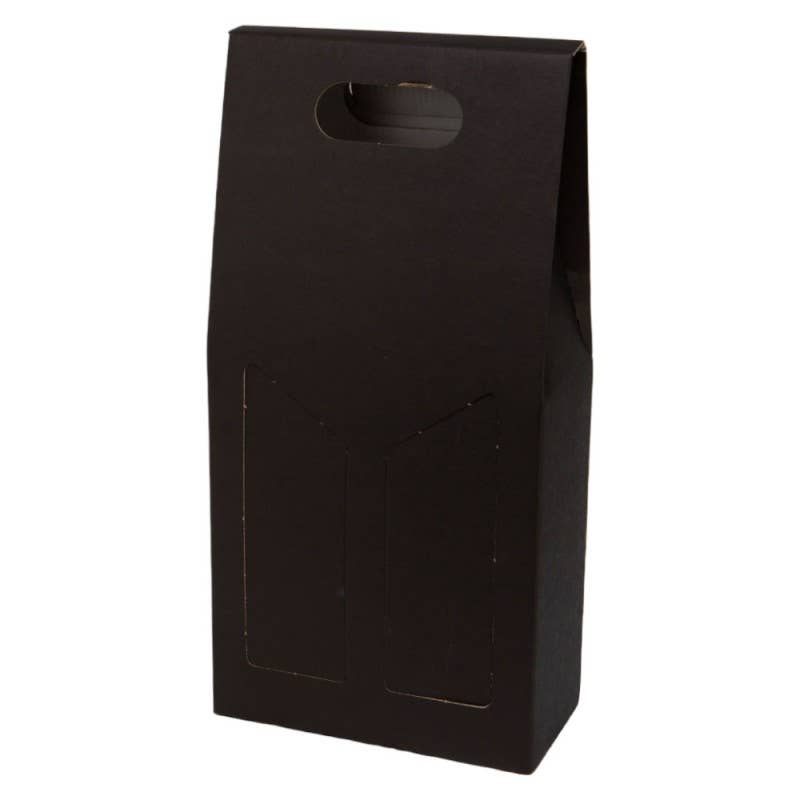 Deffrennes - Wholesale Gift Box - Black cardboard case for 2 bottles2