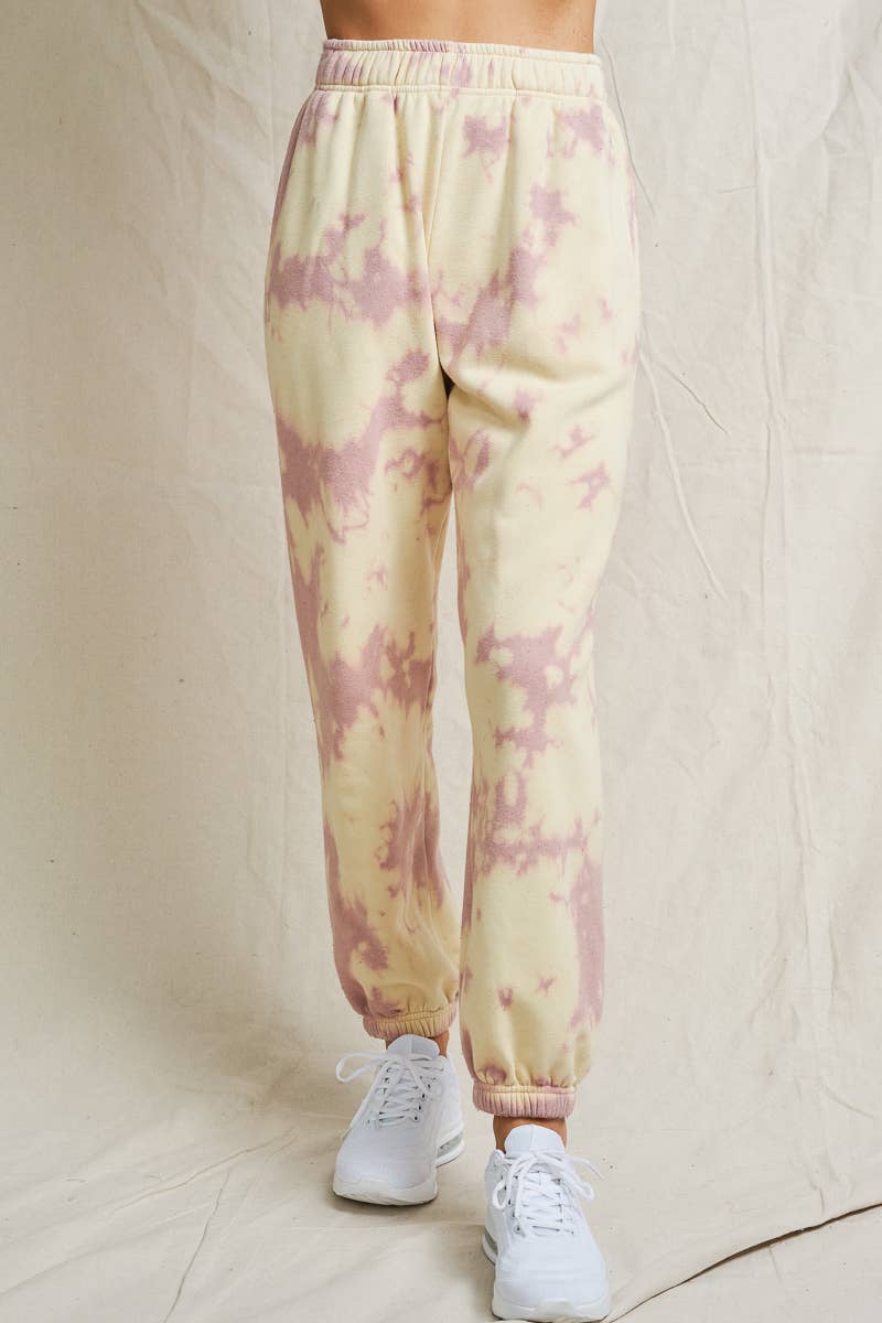 lalamia - Wholesale Lounge Sweatpants/Joggers - Women's - MPT28065C-TD-CAMEODUST/YELLOW1