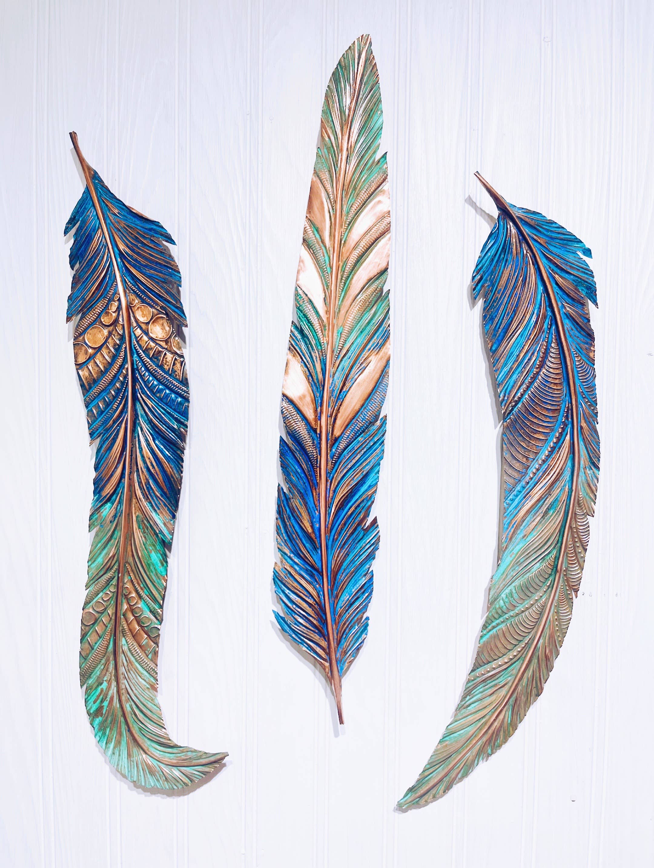 Timber Lane Studio - Wholesale Wall Accent - Giant Slim Copper Feather6