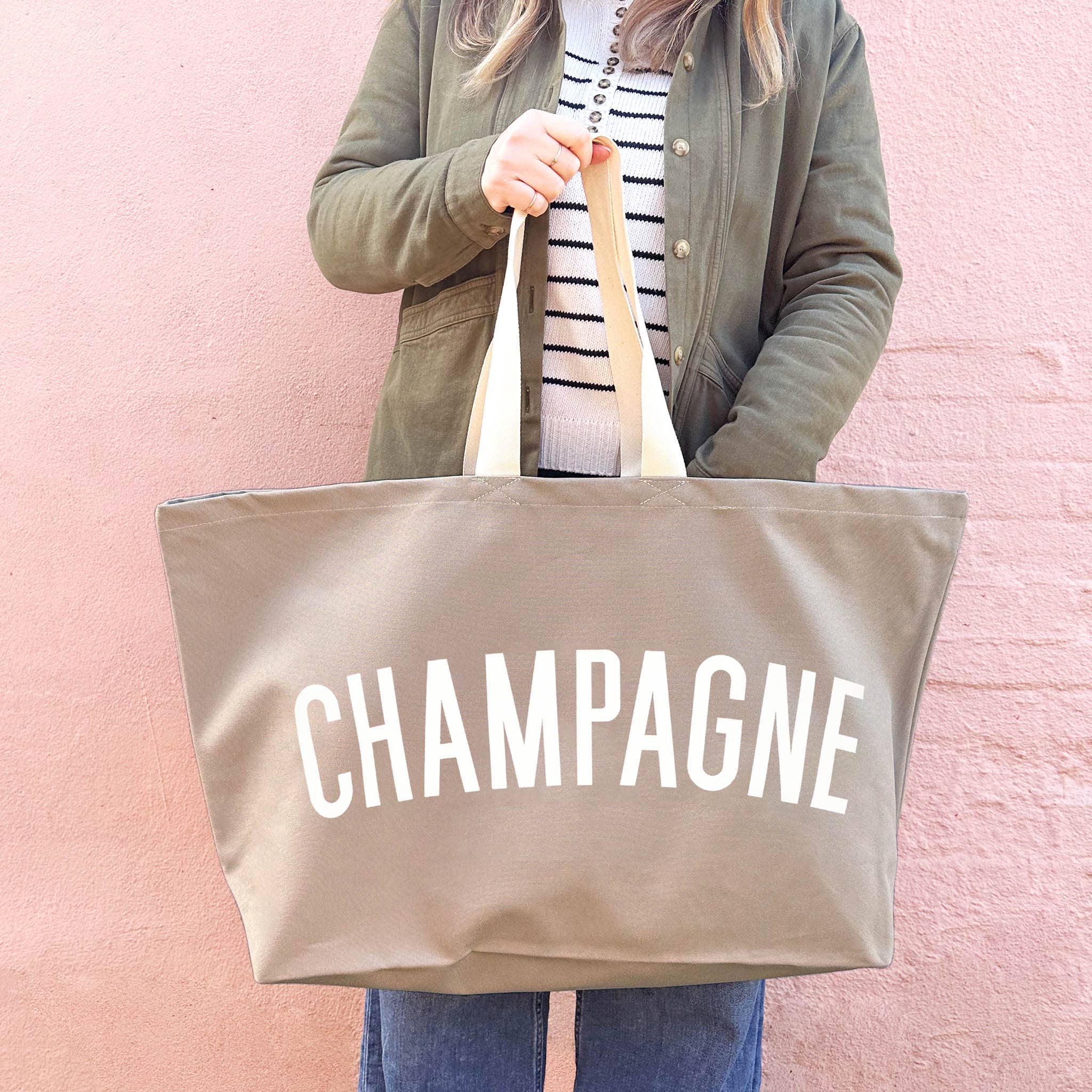 Alphabet Bags – wholesale Tote bag – Unisex – Champagne - Stone REALLY Big Bag1
