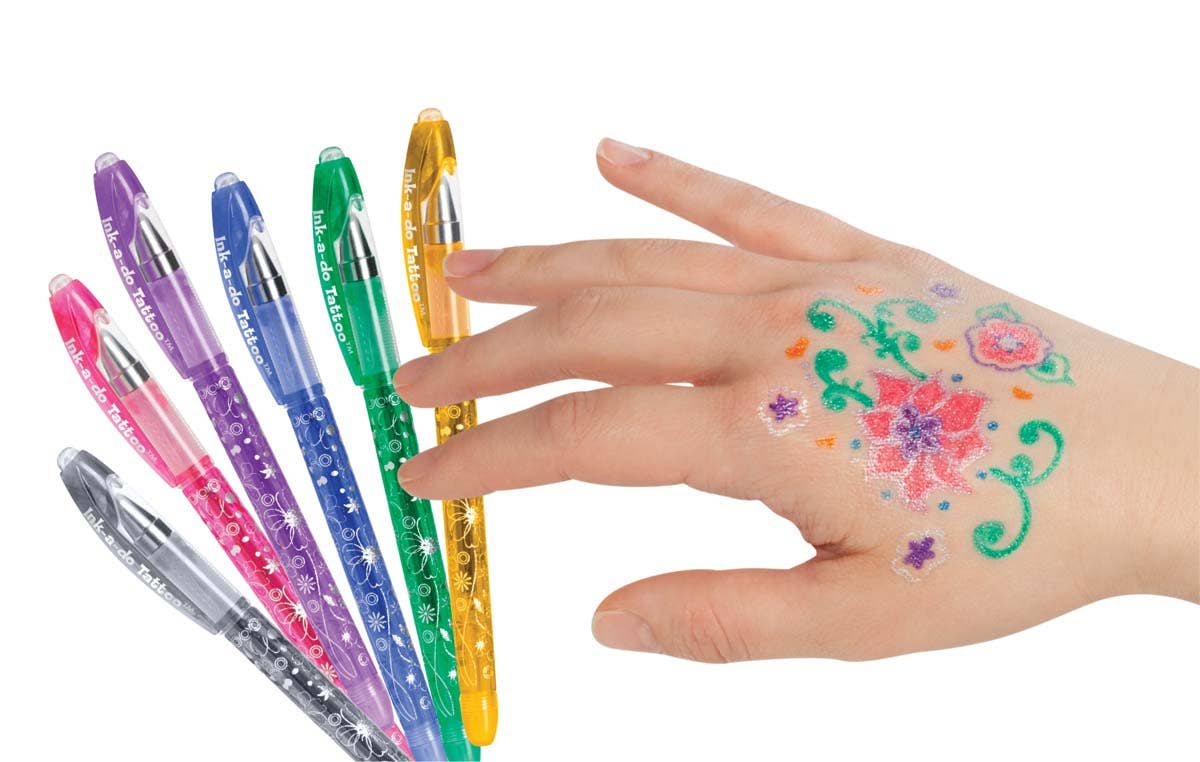 Toysmith - Wholesale Temporary Tattoo - Kids - Ink-a-Do Tattoo Pens, Set of 6 Gel Pens5