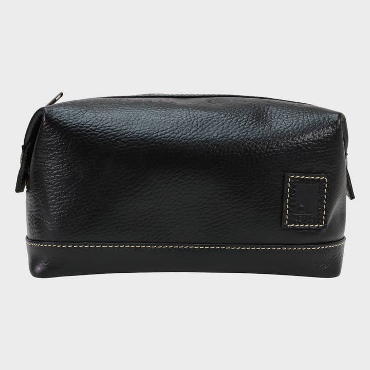 Sophos – wholesale Toiletry bag – men's – Attire Leather Stitched Washbag4