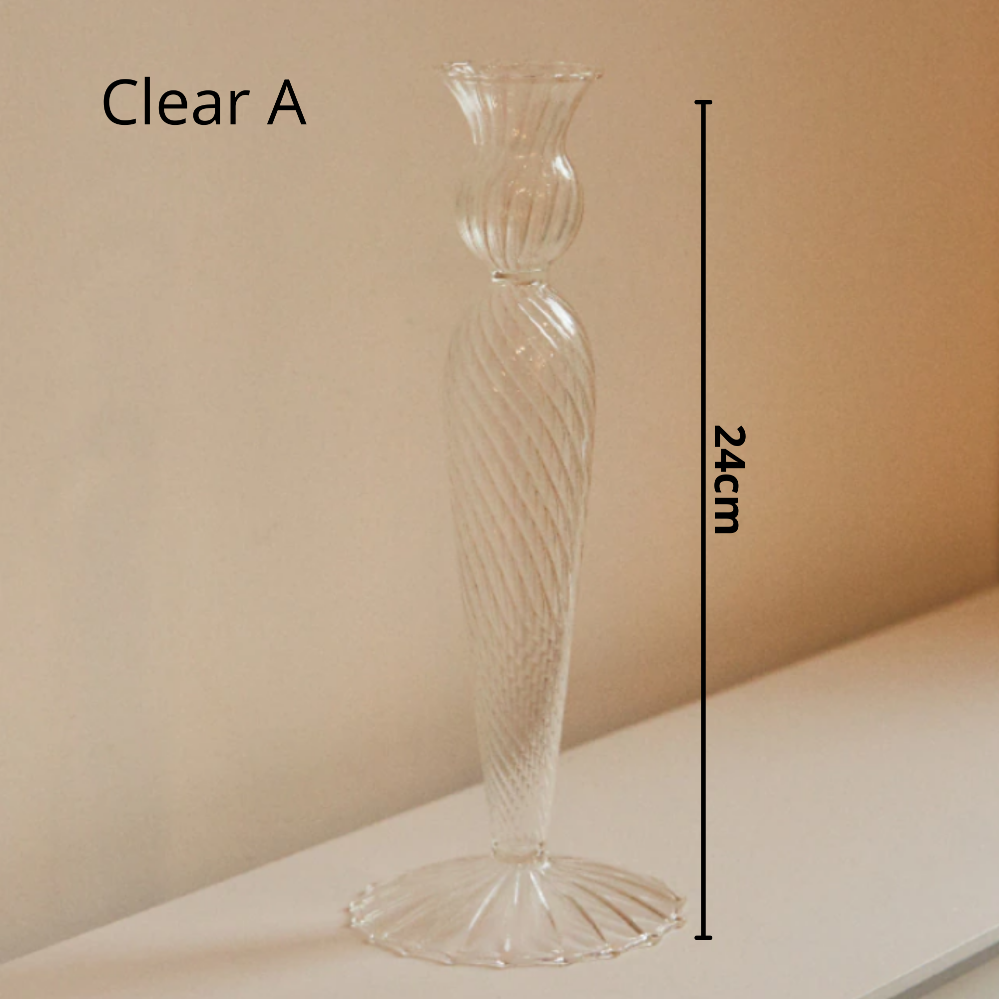 IVORE.GROUP (We cover All Import duty) - Wholesale Candle Holder - Nordic Taper Glass Candlestick Holder0