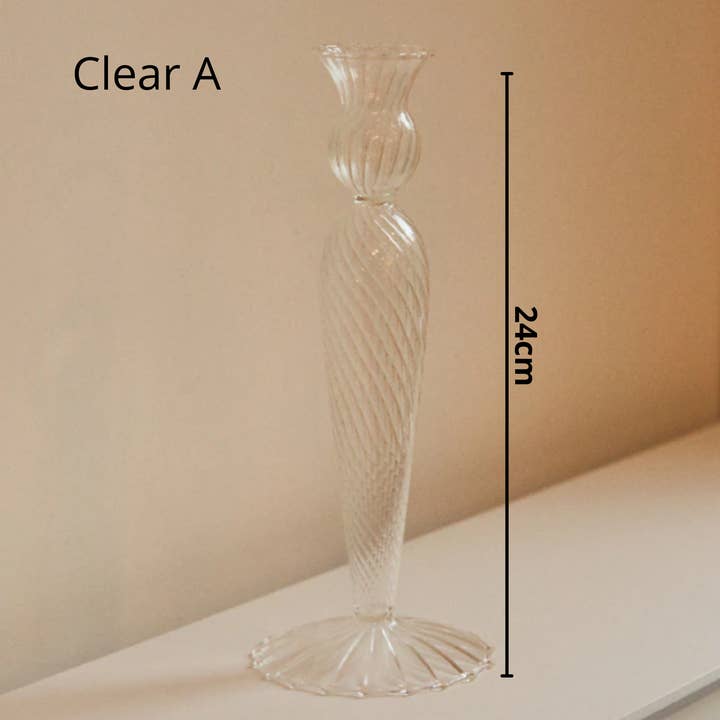 IVORE.GROUP (We cover All Import duty) – wholesale Candle holder – Nordic Taper Glass Candlestick Holder
