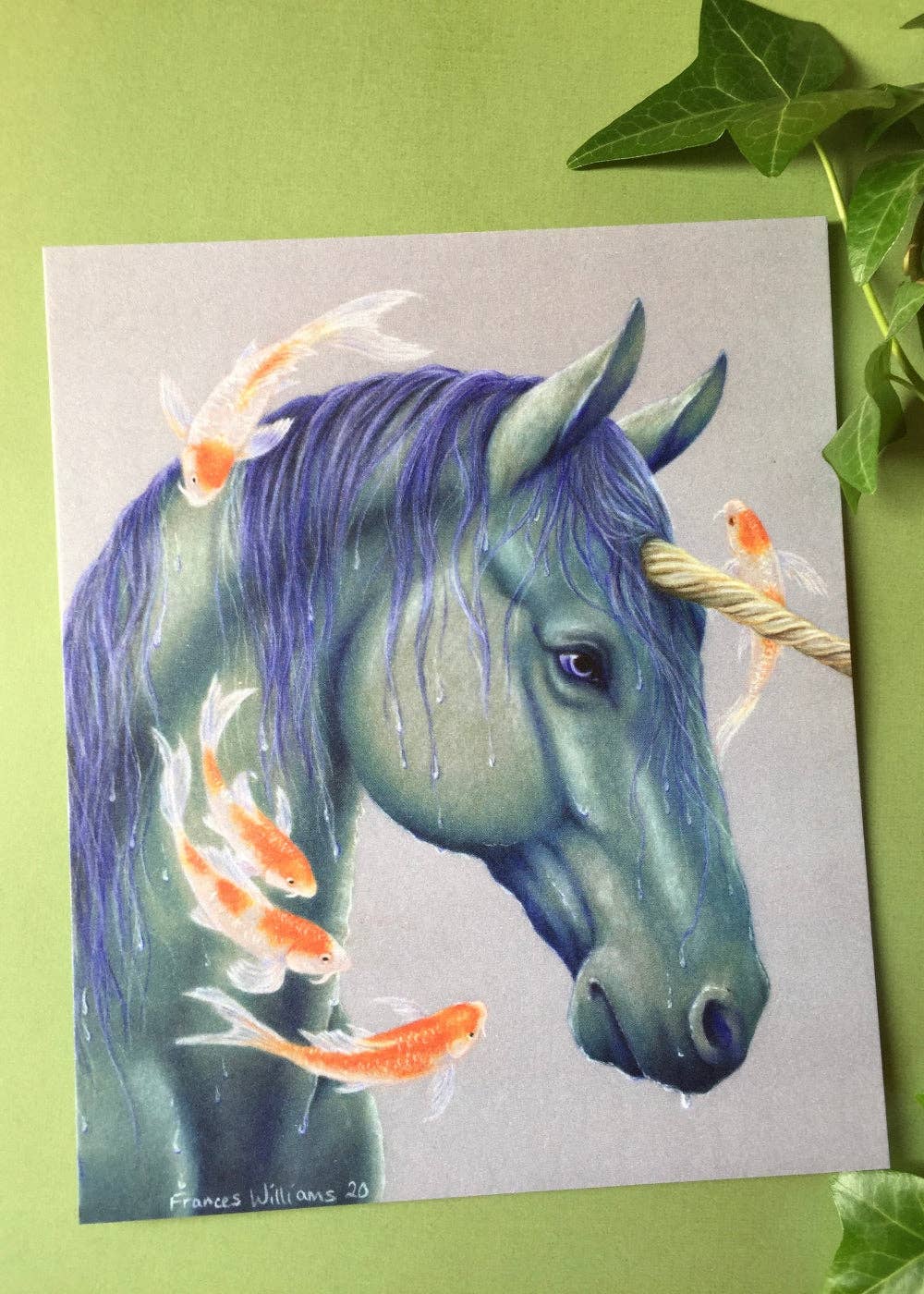 Frances Williams Art – wholesale Art print – Water Unicorn Art Print0