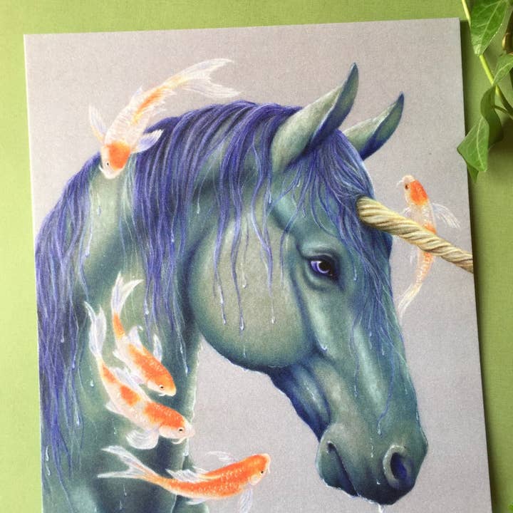 Water Unicorn Art Print for wholesale by Frances Williams Art