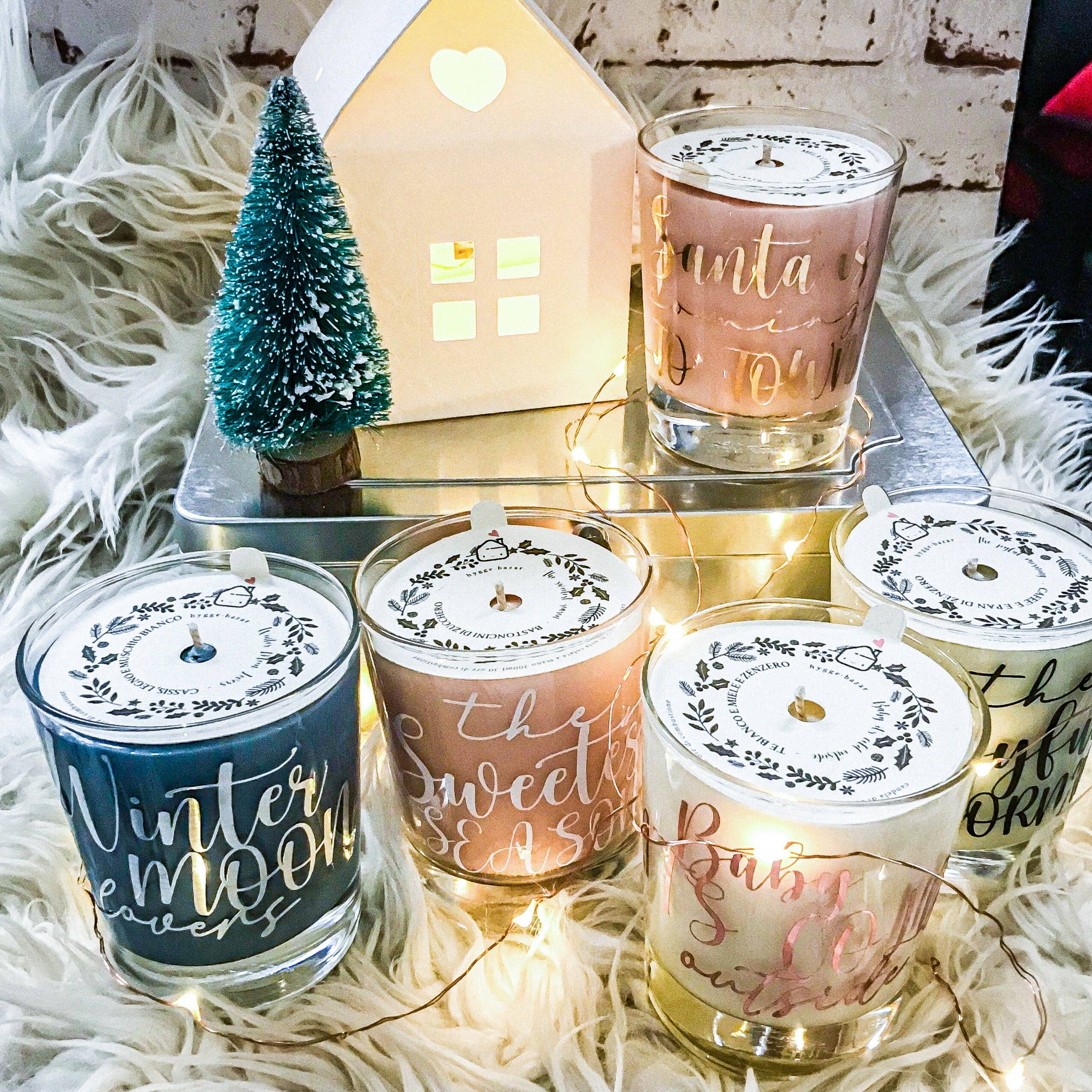 HyggeBazar - Ilaria Faraoni - Wholesale Jar/Filled Candle - Soy Wax Christmas Gift0